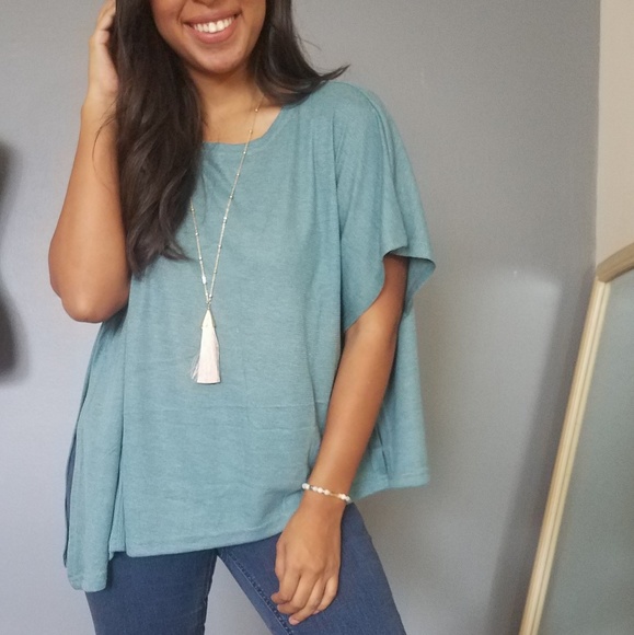 SWEET AUTUMN SAGE ASYMMETRICAL TOP - Picture 2 of 6